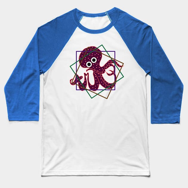 Octopus Baseball T-Shirt by Sshirart